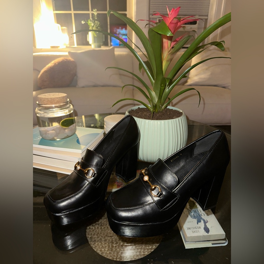 RAID from ASOS black, heeled loafers